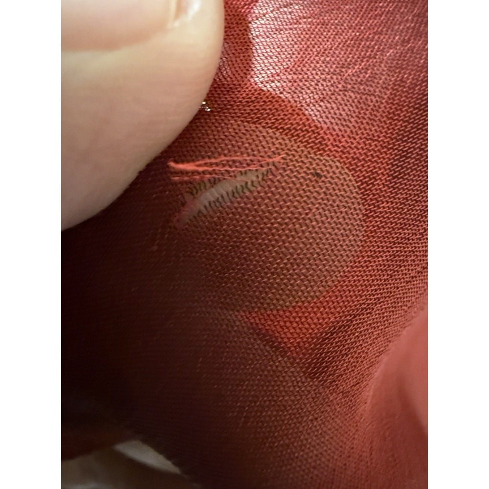 Vtg Y2K Red Slip Dress Ruched  Vamp‎ Romantic Goth 90s Whimsigoth SMALL Flaws - Picture 12 of 13
